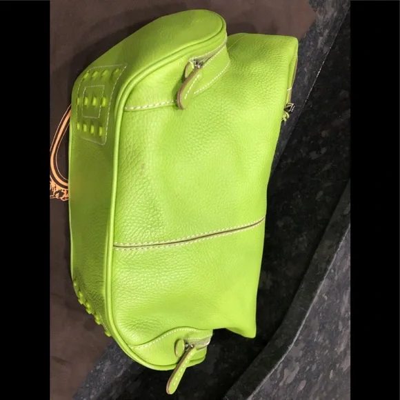 Tod’s Lime Green Leather Hobo Style Bag